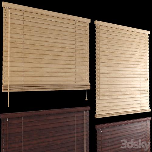 Horizontal bamboo blinds