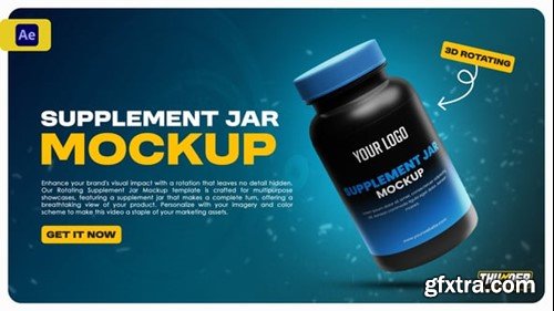 Videohive Supplement Jar Video Mockup 54401432