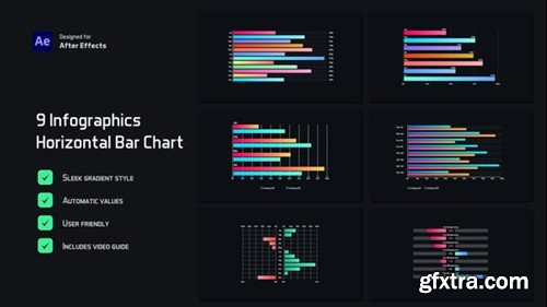 Videohive Gradient Horizontal Bar Infographics 54472114