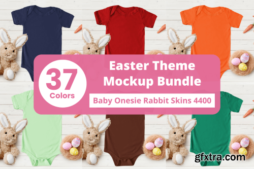 CreativeFabrica  - Baby Onesie Rabbit Skins 4400 Mockups Bundle