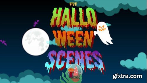 Videohive 5 Halloween Posts and Stories 54455073