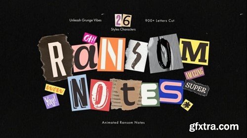 Videohive Ransom Note Animated Letters Set 54476988