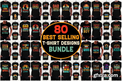 CreativeFabrica  - Best Selling T-Shirt Design Bundle