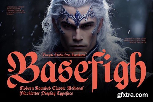 Basefigh - Medieval Rounded Blackletter Font JKPFHHQ