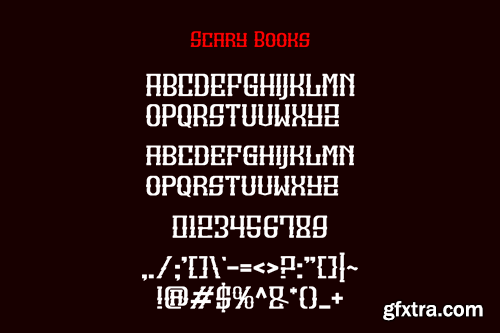 Scary Books - Halloween & Bloody Font JUQLT99