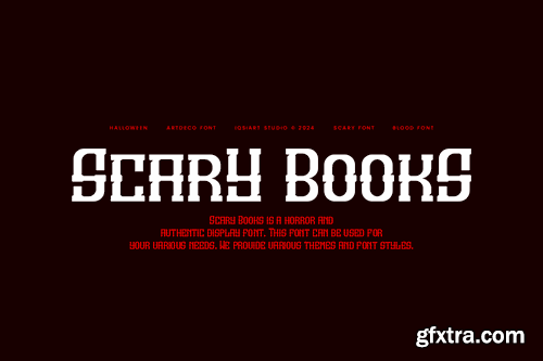 Scary Books - Halloween & Bloody Font JUQLT99