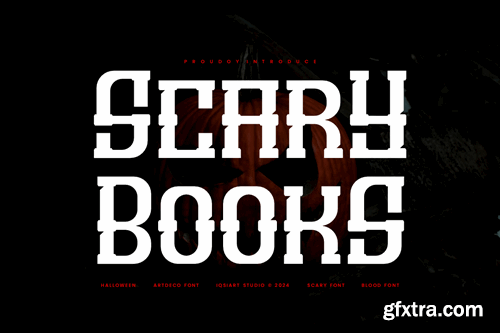 Scary Books - Halloween & Bloody Font JUQLT99