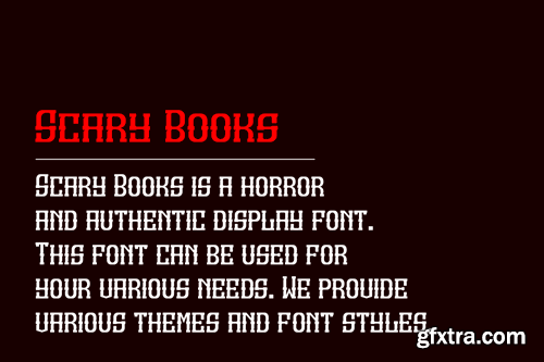 Scary Books - Halloween & Bloody Font JUQLT99