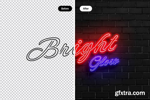 Rainbow Neon Text Effect KYBKE38