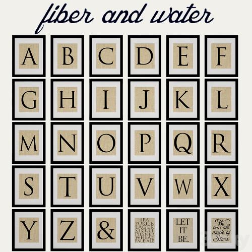 Fiber and Water - Signs, Typography and Symbols