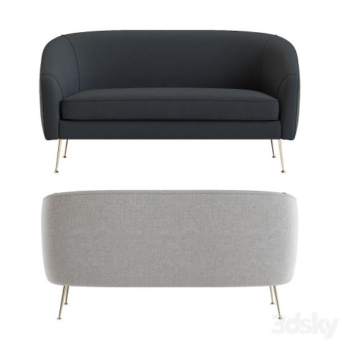 West elm stella loveseat