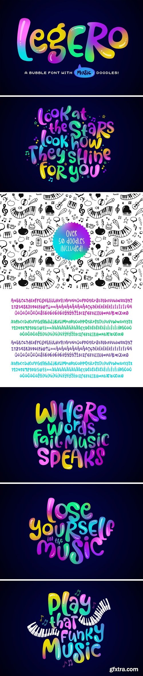 FontBundles - Legero Font and Doodles 1386671