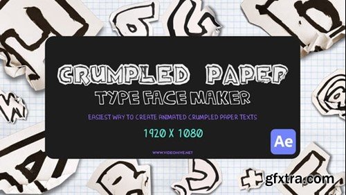 Videohive Crumpled Paper Typeface Maker 54470689