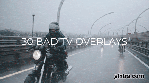 Videohive 30 Bad TV Overlays 54495474