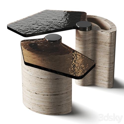 Henge Plynto Rapolano Stone Coffee Table