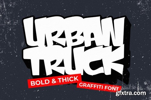 Urban Truck - Thick Graffiti Font BTPVE92