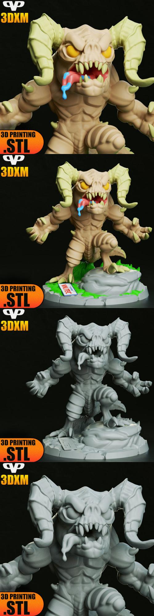 3DXM – Deathclaw Chibi – 3D Print Model