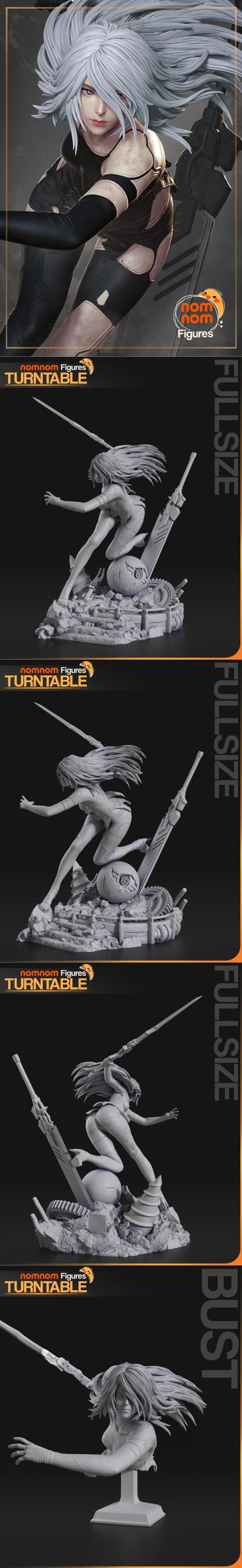 NomNom Figures – A2 – NieR Automata – 3D Print Model STL