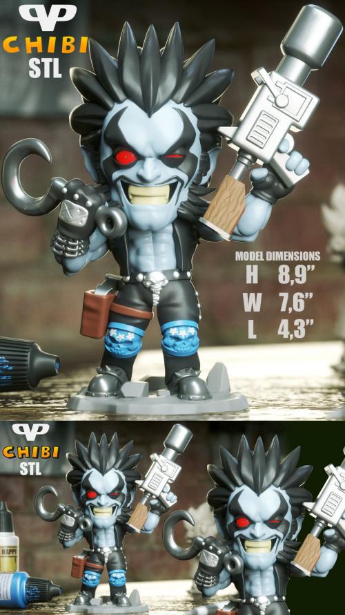 3DXM – Lobo Chibi – 3D Print Model