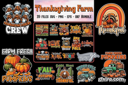 CreativeFabrica  - Thanksgiving Farm SVG Bundle