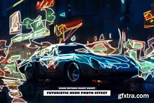 Futuristic Neon Photo Effect W754V3A