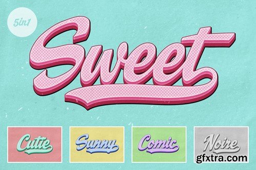 Colorful Retro Text Effects NG7EYTV