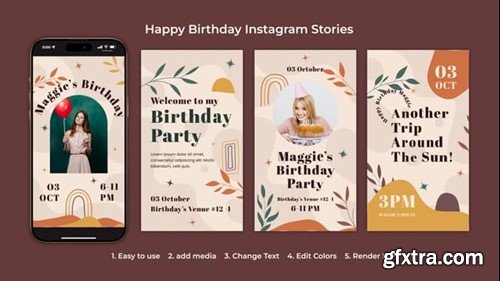 Videohive Happy Birthday Instagram Stories 54502026