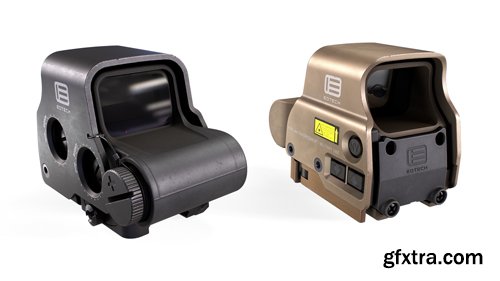 CgTrader - EOTech EXPS3 Holographic Sight VR / AR / low-poly 3d model