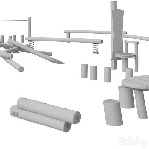 KOMPAN. EQUIPMENT FROM LOGS