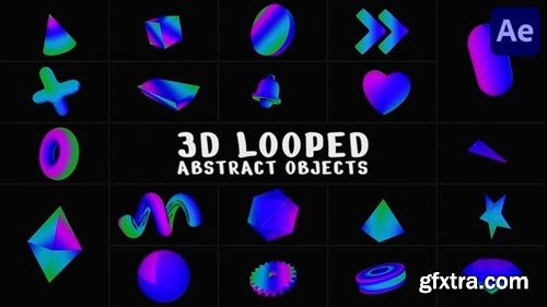 Videohive 3D Looped Abstract Objects for After Effects 54499238