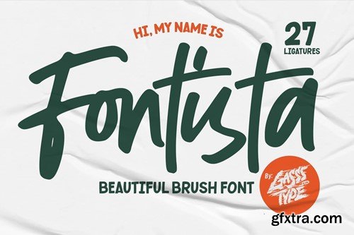 Fontista – Hand Drawn Brush Font RBJTQBZ