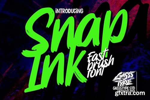 Snap Ink - Rough Brush Font F7KVF4R