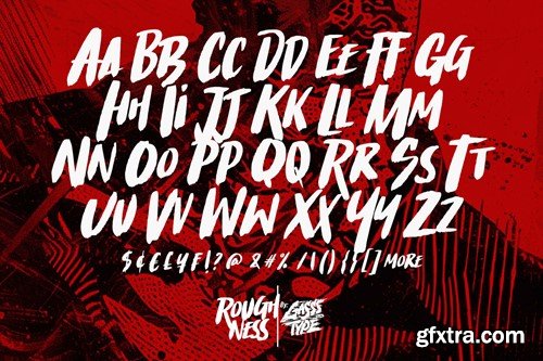 Roughness – Messy and Rough Font for Bold Designs XRELXYF