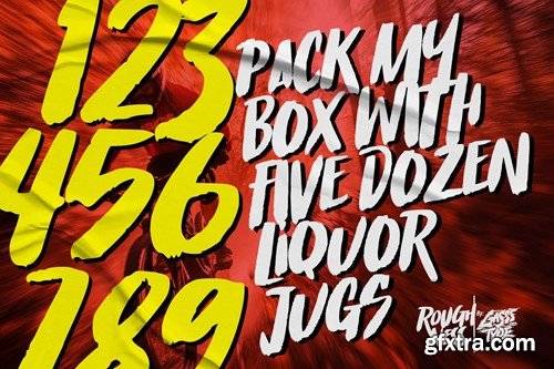 Roughness – Messy and Rough Font for Bold Designs XRELXYF