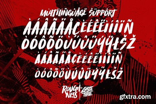 Roughness – Messy and Rough Font for Bold Designs XRELXYF