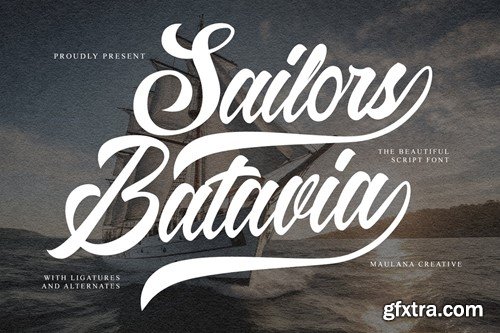 Sailors Batavia Beautiful Script Font NUSQMND