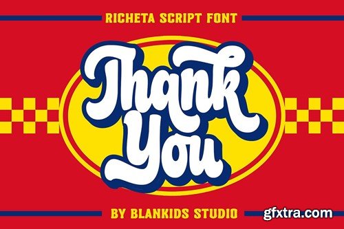 Richeta a Retro Bold Script Font B5664KT