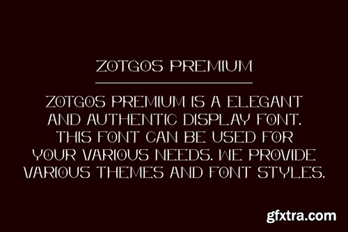 Zotgos Premium - Minimal & Luxury Font R9DEQVD