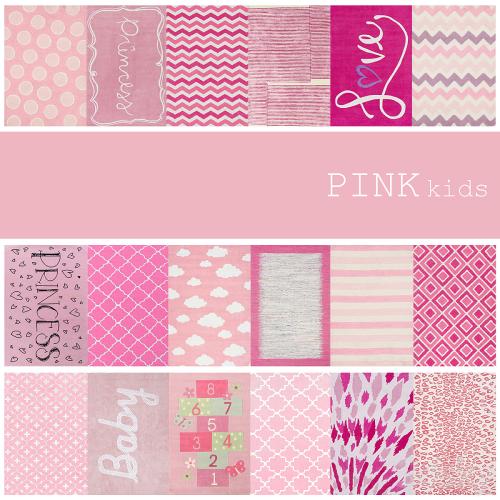 18 kids carpets colour PINK