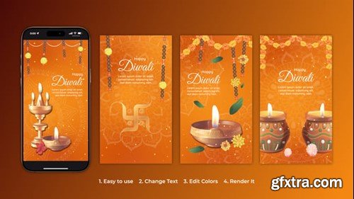 Videohive Happy Diwali Instagram Reels & Stories 54544760