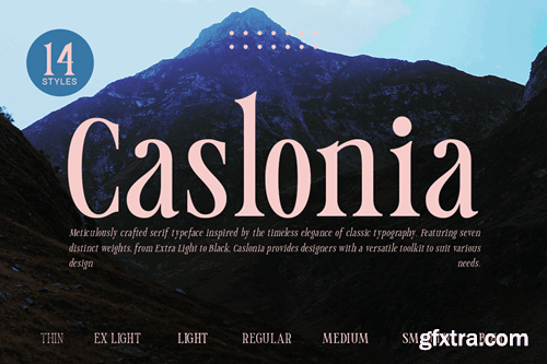 Caslonia - Retro Branding Logo Font 67GX6D7