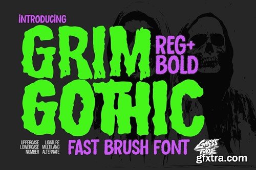 Grim Gothic - Rough horror Font HKRXTGD