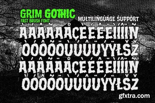 Grim Gothic - Rough horror Font HKRXTGD