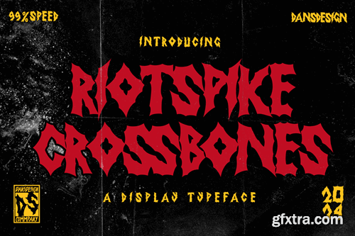 Riotspike Crossbones StreetArt Y2k Graffiti Font FTKS9HY