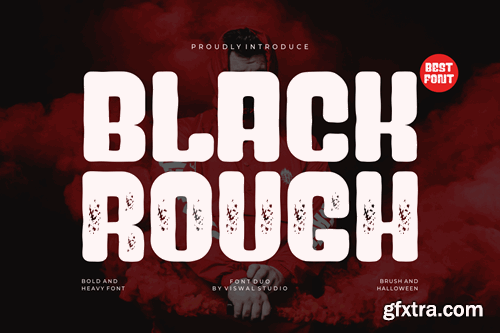 Black Rough - Font Duo & Brush Font 4WMAP7P