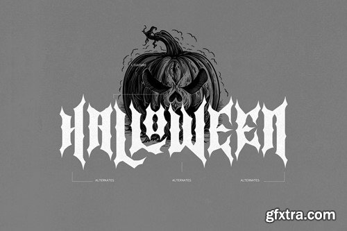 Raven Faith - Halloween font FPE2MB9