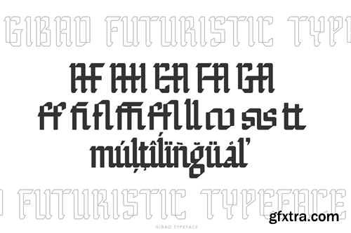 Gibao Futuristic Font XZ34BSN