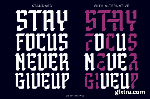 Gibao Futuristic Font XZ34BSN