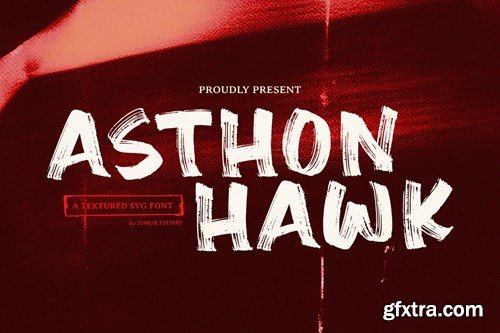 Asthon Hawk - Textured SVG Font TT ANJDB24