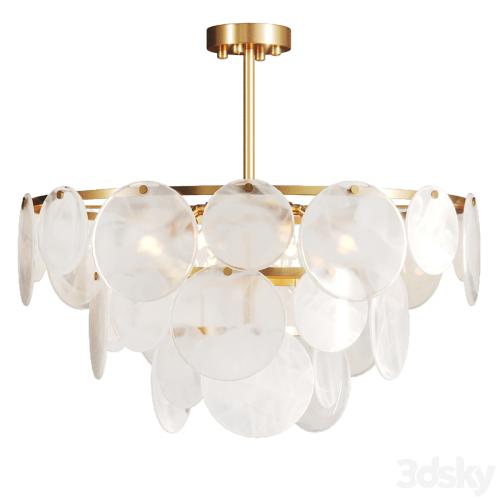 Smoked glass hanging disc chandelier JACKLYN